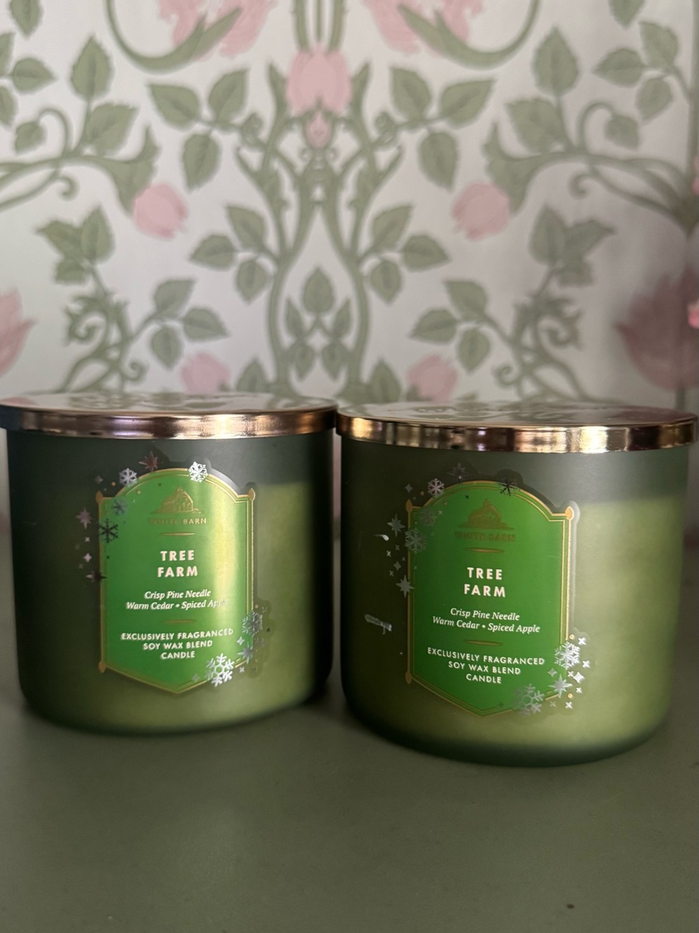 Bath and bodyworks tree farm pine scent candles set of 2